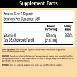 Nutrition29 High Potency Vitamin D3 2000IU/5000IU 360 soft capsules
