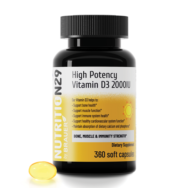 Nutrition29 High Potency Vitamin D3 2000IU/5000IU 360 soft capsules